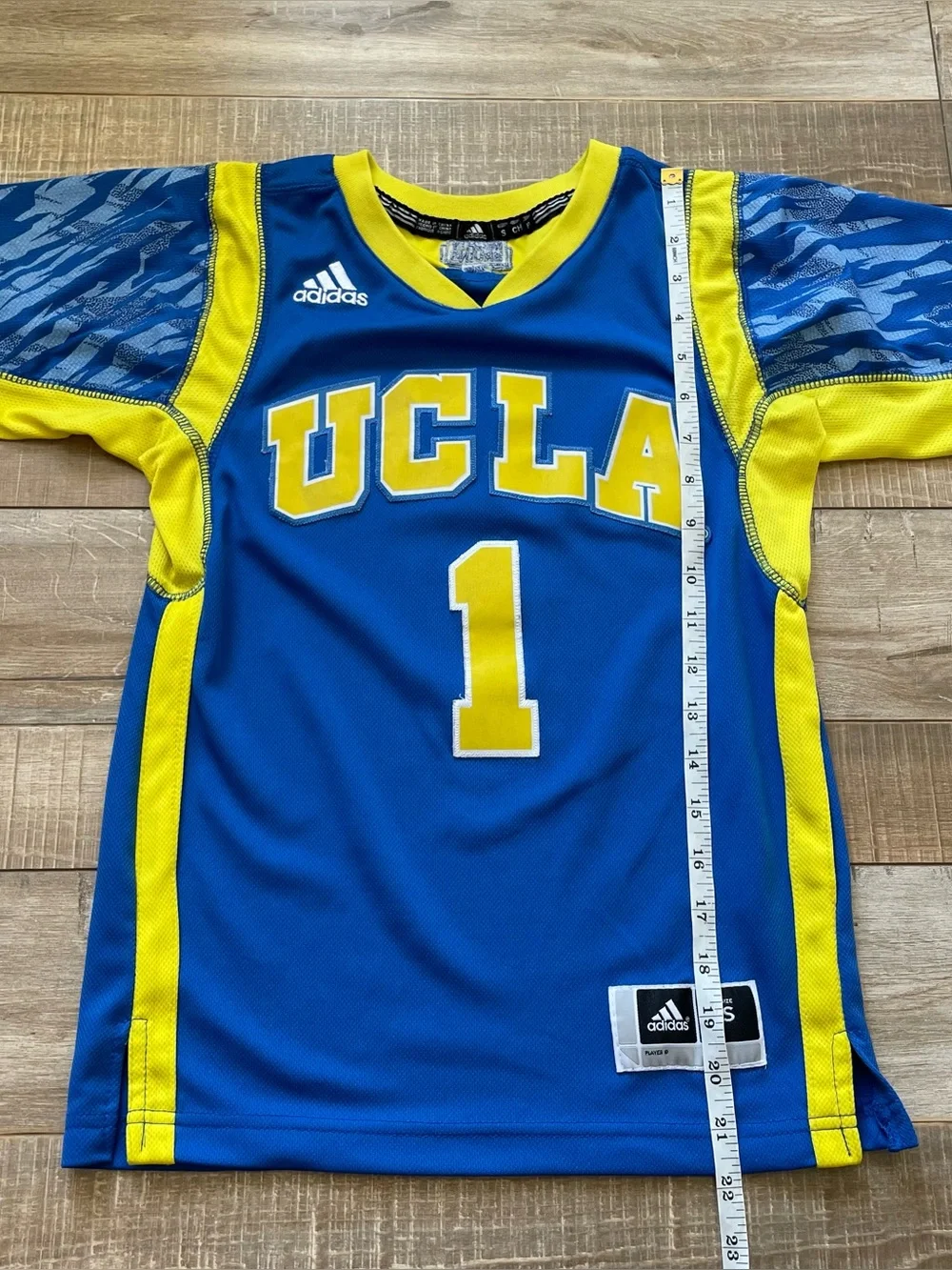 Adidas UCLA Bruins #1 Football Jersey Youth Small Blue Gold NCAA Mighty Bruins